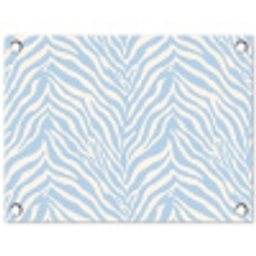 Zebra - Motief - Blauw - Wit tuinposter los doek klein 239 -3d