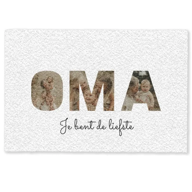 Gepersonaliseerde deurmat Oma - Lettercollage
