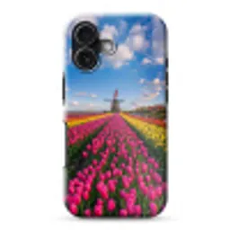 Tulpen - Holland - Molen - Kleurrijk Toughcase MagSafe Apple iPhone 17 klein -3d