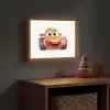 Raceauto - Oranje - Jongens - Kinderen - Auto Light Box met batterij (Wandlamp kind) middel -sfeer5_kind