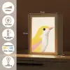 Vogel - Minimalistisch - Geel Light Box met kabel (Tafellamp) klein -USP_NL