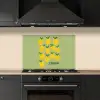 Citroenen - Blaadjes - Geel - Patroon keuken achterwand spatscherm klein -sfeer1