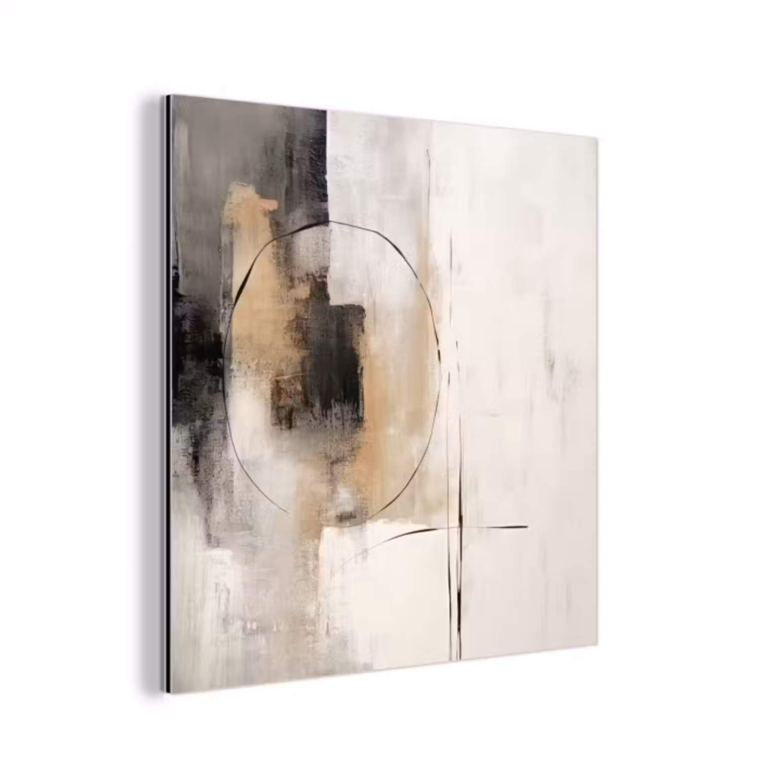Aluminium schilderij - Kunst - Abstract - Grijs - Industrieel