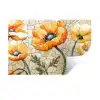 Klaprozen - Oranje - Mozaïek - Bladeren Muursticker klein -3d
