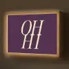 Oh hi - Paars - Minimalistisch Light Box met batterij (Wandlamp) middel -z3d_website