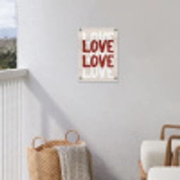 Love - Rood - Tekst tuinposter los doek klein -sfeer8