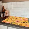 Bloemen - Geschilderd - Geel Inductie beschermer vinyl 3mm klein -sfeer3