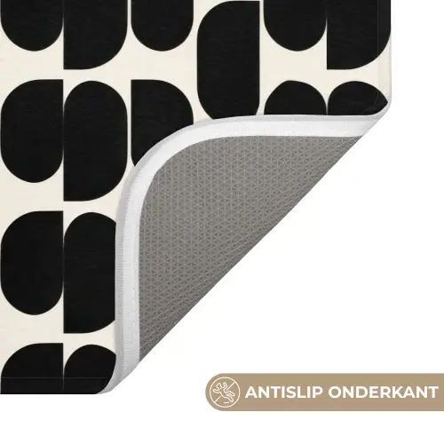Modern - Patroon - Zwart Badmat klein 997 -USP_AntislipNL