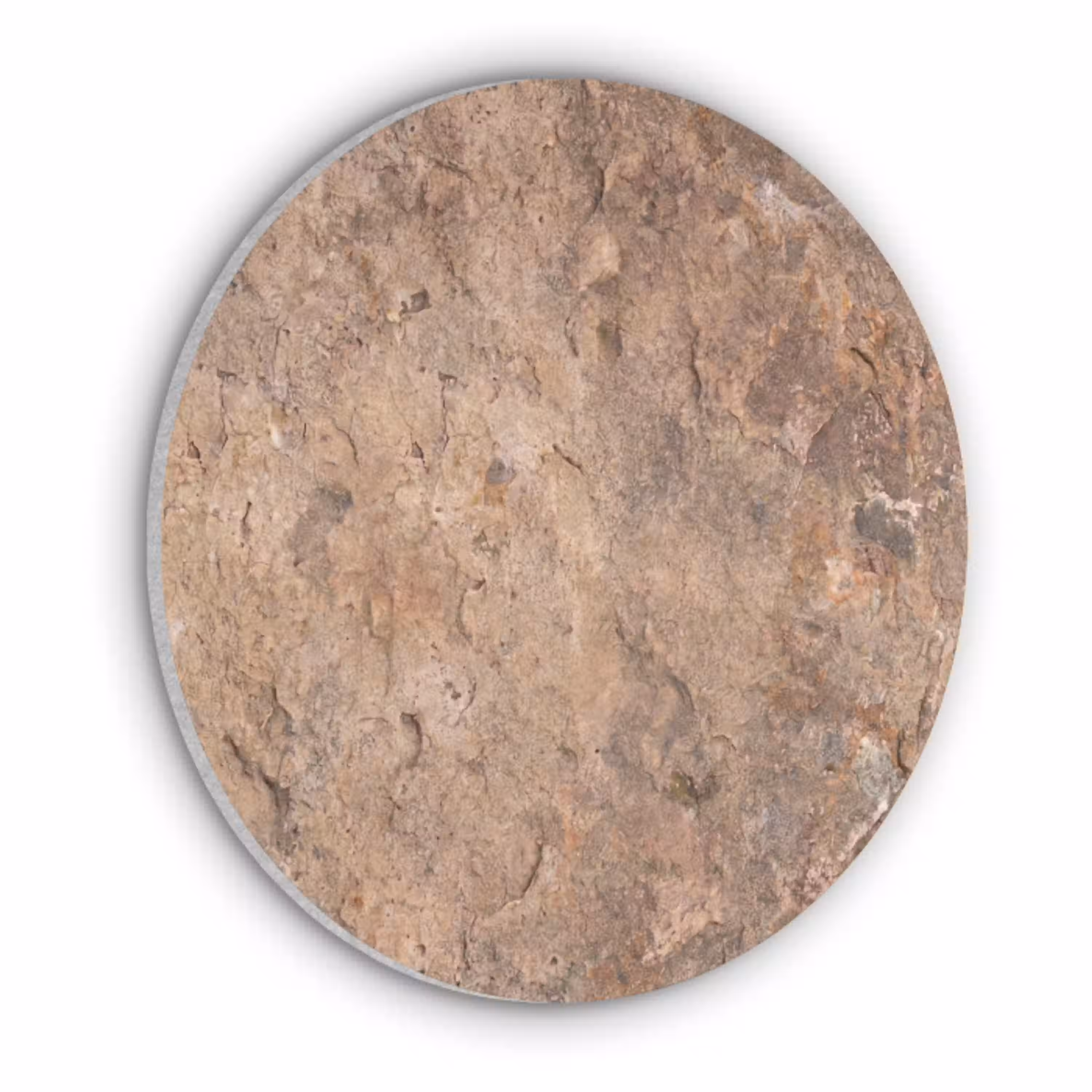 Steen - Natuur - Textuur - Abstract - Bruin Akoestische PET Vilt - Rond klein -3d