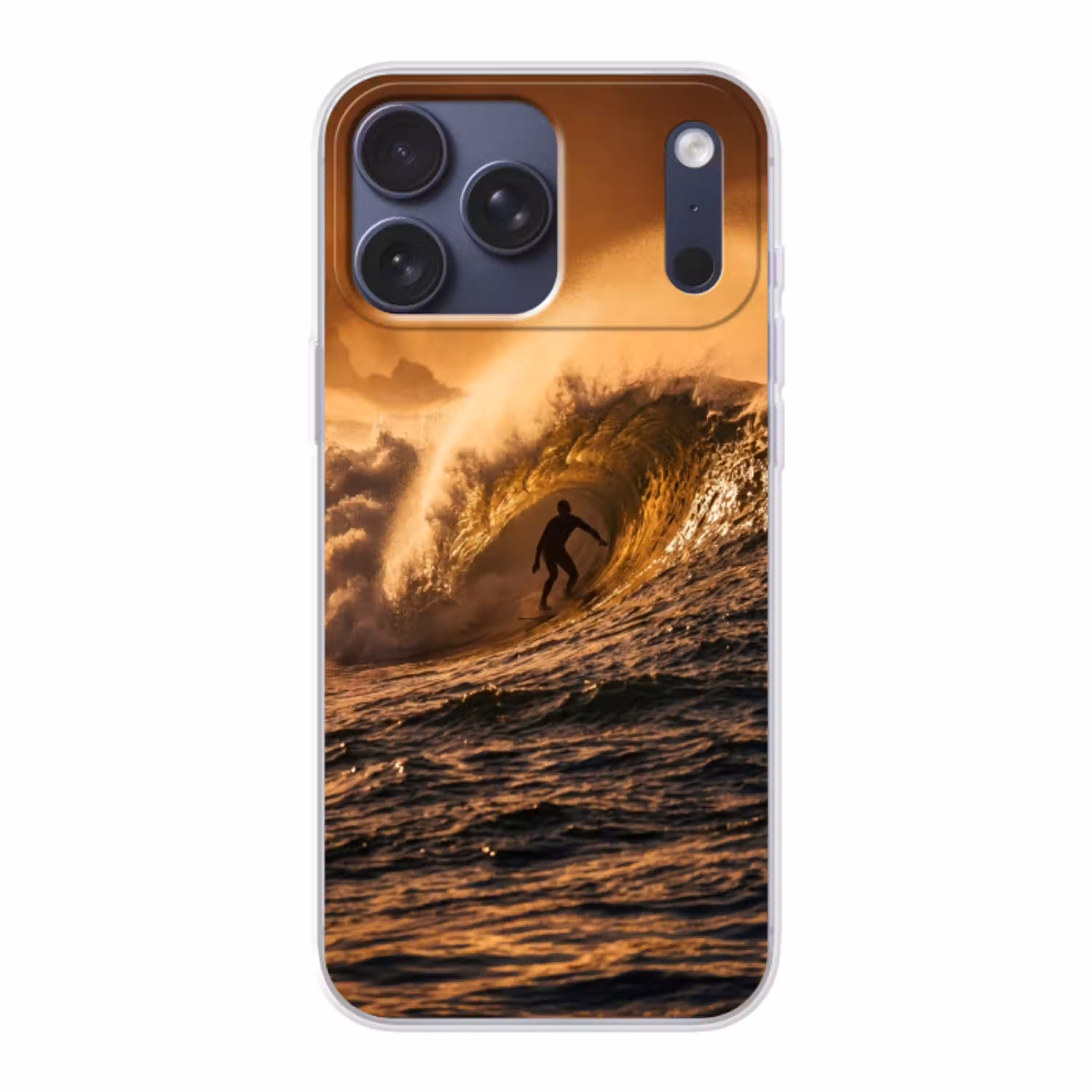 Surfer - Golf - Oceaan - Sport - Oranje Telefoonhoesje iPhone 17 Pro Max klein -3d