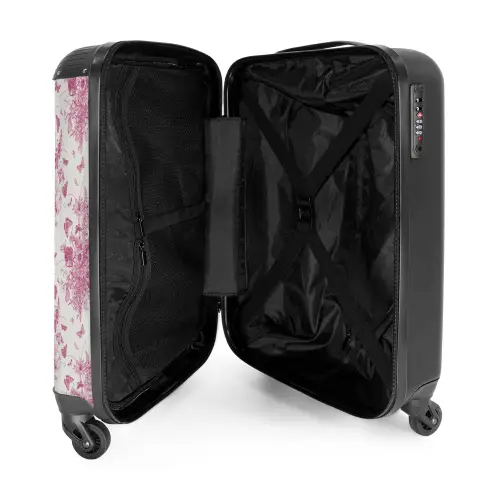 Klassiek boeket patroon roze NBS - Handbagage koffer - Kinderen Unisex middel -binnenkant