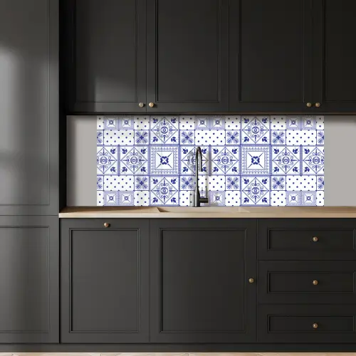 Tegels - Patronen - Delfts Blauw keuken achterwand 2 middel 871 -sfeer1