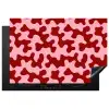 Modern - Abstract - Rood Inductie beschermer vinyl 3mm klein 276 -3d