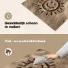 Gezichtje - Zon - Zand - Getekend Inductie beschemer met haakjes middel -ky-schoon-nl