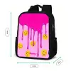 Verf - Smiley - Roze Rugzak - Zwart middel -productfoto_formaten