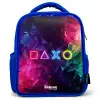 Controller - Symbolen - Neon Kinderrugzak - Blauw middel -3d