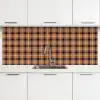 Plaid - Patroon - Vierkant - Bruin keuken achterwand 2 middel 871 -3d