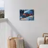 Trein - Kerst - Sneeuw - Kersttrein tuinposter los doek klein -sfeer8