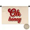Oh honey - Rood - Schaduw Wandkleed katoen klein -t3d_DE