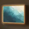 Zee - Silhouet - Abstract - Blauw Light Box met batterij (Wandlamp) middel -z3d_website