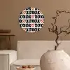 Liefde - Patroon - Typografie Wandcirkel plexiglas klein 852 -sfeer1