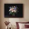 Pastel - Bloemen - Glazen - Vaas Textielframe zwart klein -sfeer1