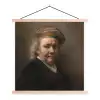 Zelfportret - Schilderij van Rembrandt van Rijn textielposter latten blank klein -3d