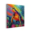 Koraal - Schildpad - Abstract - Water aluminium wit klein -3d
