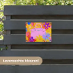 Tas - Roze - Bloemen tuinposter los doek klein -sfeer3
