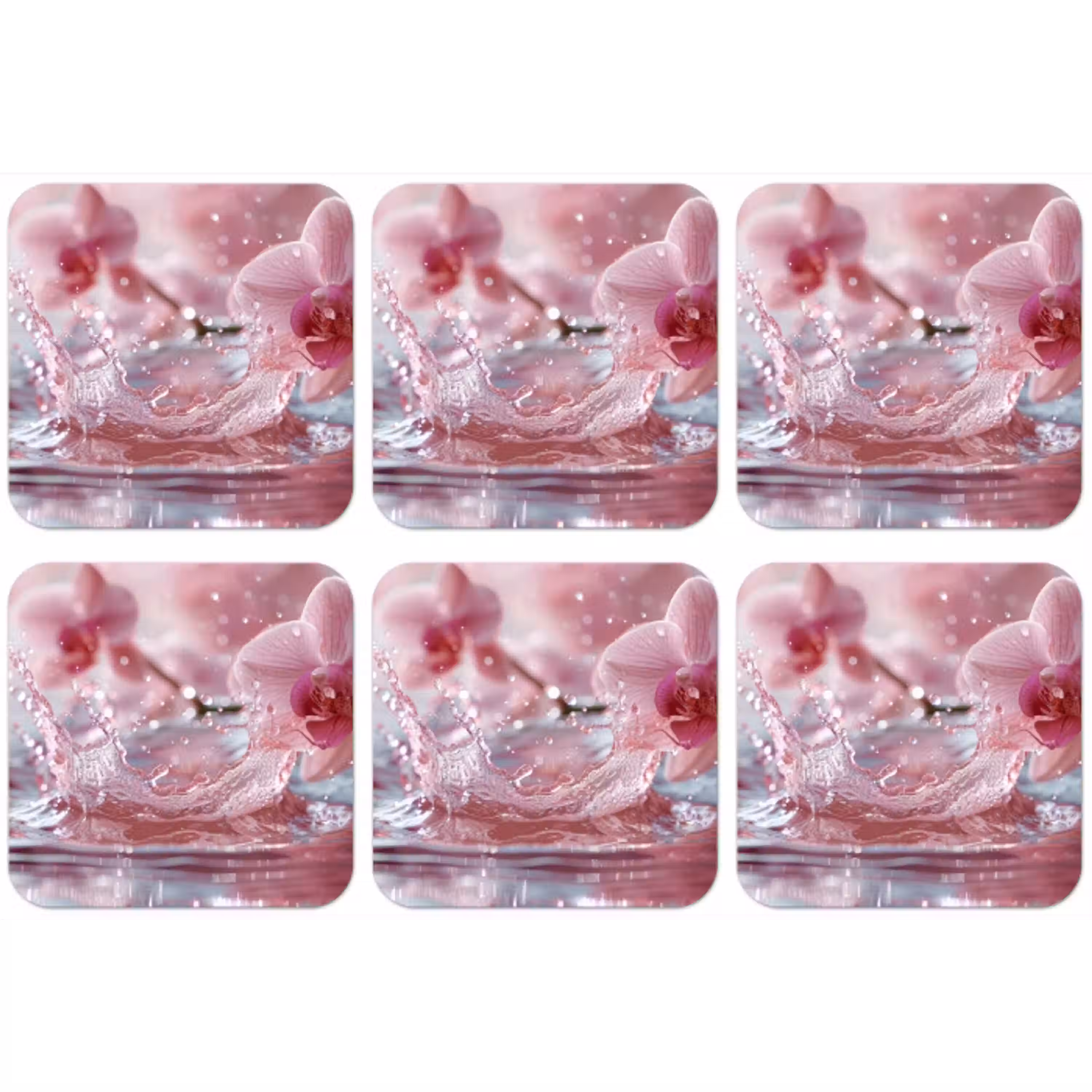 Abstract - Modern - Water - Orchidee onderzetter kurk middel -zkaufland3dotto