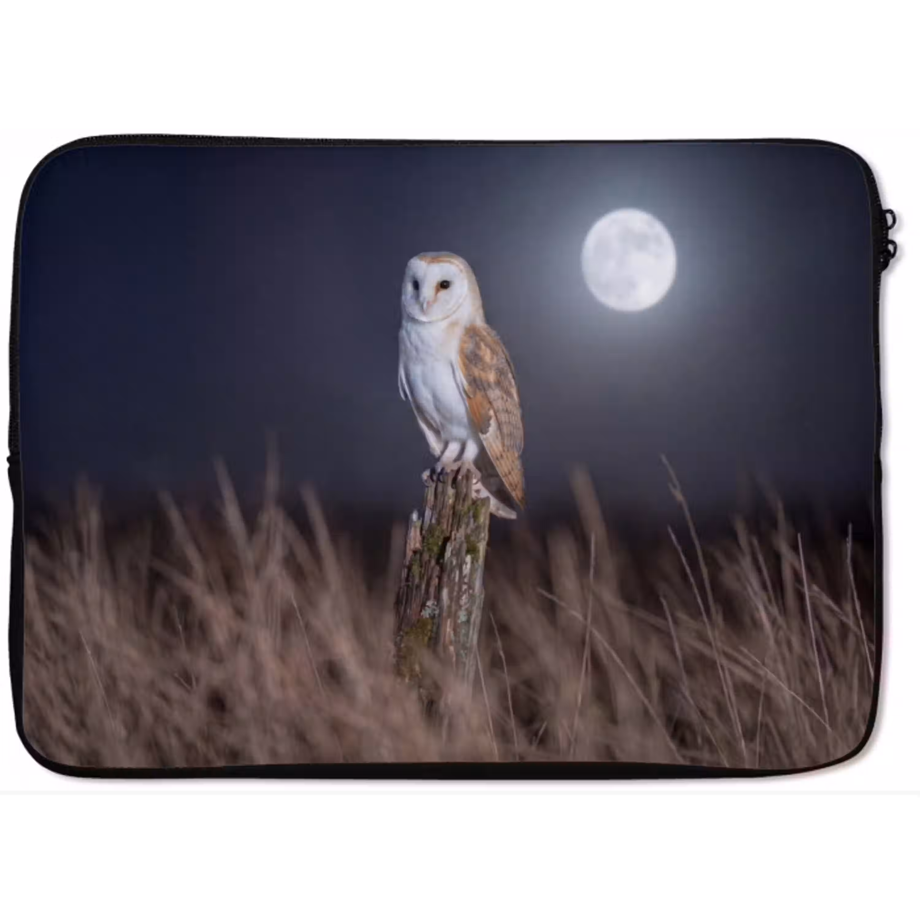 Kerkuil - Maan - Nacht laptophoes neopreen klein -zkaufland3dotto
