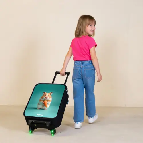 Hamster - Wortel - Dier Kinderkoffer - Zwart klein -sfeer1