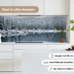 Bos - Reflectie - Meer - Winter - Serene keuken achterwand 2 middel -sfeer4_NL