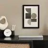 Aardetinten - Abstracte compositie - Eenvoudige vormen fotolijst zwart zonder passe partout klein -sfeer1
