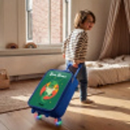 Dino - Planeet - Sterren - Groen Kinderkoffer - Blauw klein -sfeer1