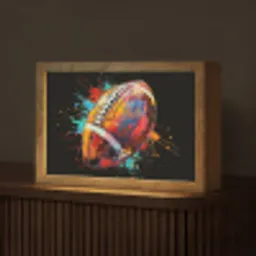 Graffiti - Sport - Rugby - American Football Light Box met kabel (Tafellamp) klein -z3d_website