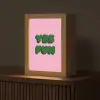 Yes fun - Groen - Roze Light Box met kabel (Tafellamp) klein -z3d_website