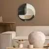 Modern - Vierkant - Vormen Akoestische PET Vilt - Rond klein -sfeer1