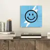 Smiley - Blauw - Bliksem plexiglas 5mm klein -sfeer1
