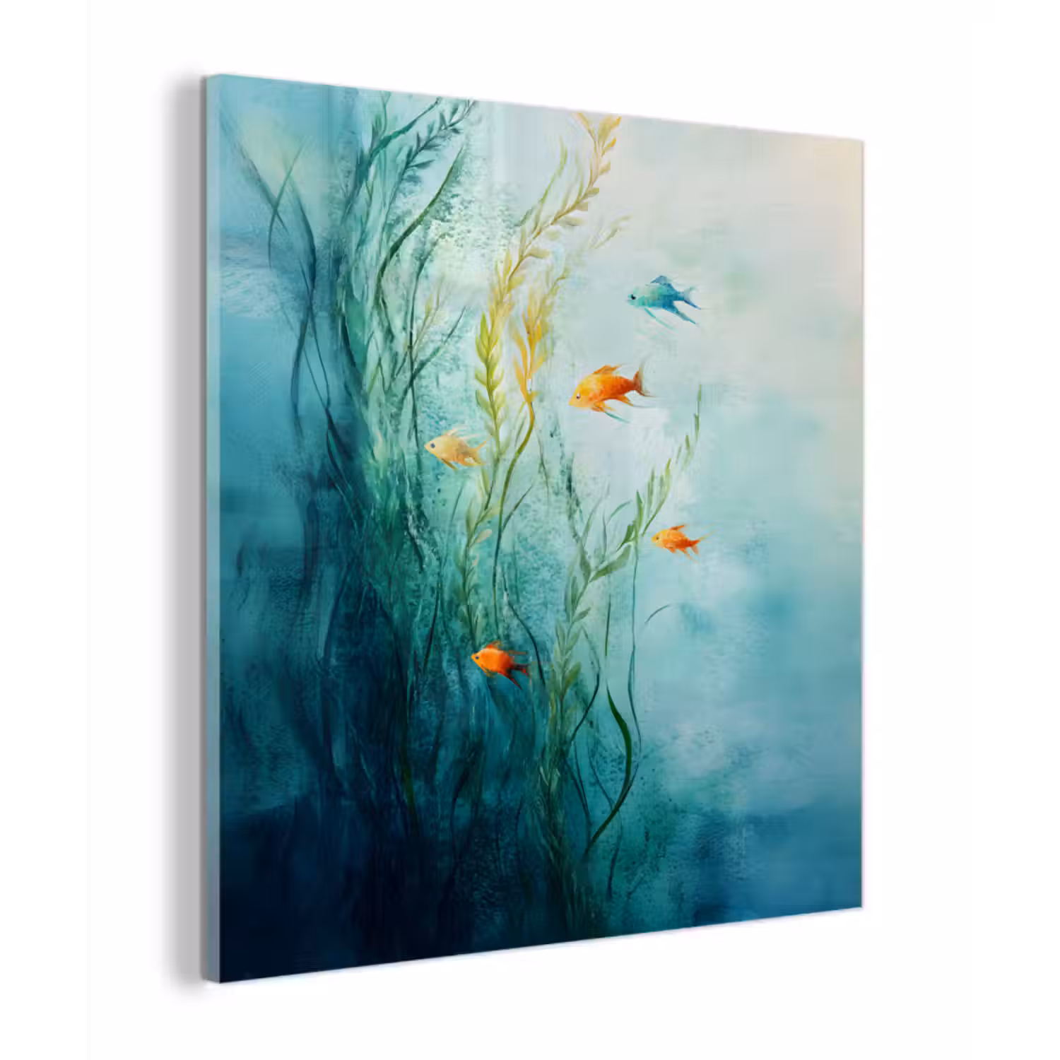 Glas schilderij - Waterplanten - Vissen - Kleurrijk - Water