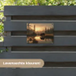 Beer - water - Bos - Ochtendlicht tuinposter los doek klein -sfeer3