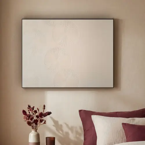 Japandi - Beige - Modern Textielframe zwart klein -sfeer1