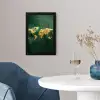 Wereldkaart - Groen - Goud fotolijst zwart zonder passe partout klein -sfeer4