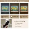 Penseelstreken - Bloemen - Felgeel - Abstract Light Box met batterij (Wandlamp) middel -USP_lichtkleurNL