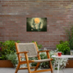 Bloemen - Bladeren - Zon - Groen Tuinposter op houten frame 2 cm dik klein -sfeer3