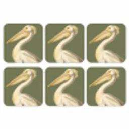 Pelikaan - Wit - Vogel - Klassiek - Natuur onderzetter kurk middel -3d