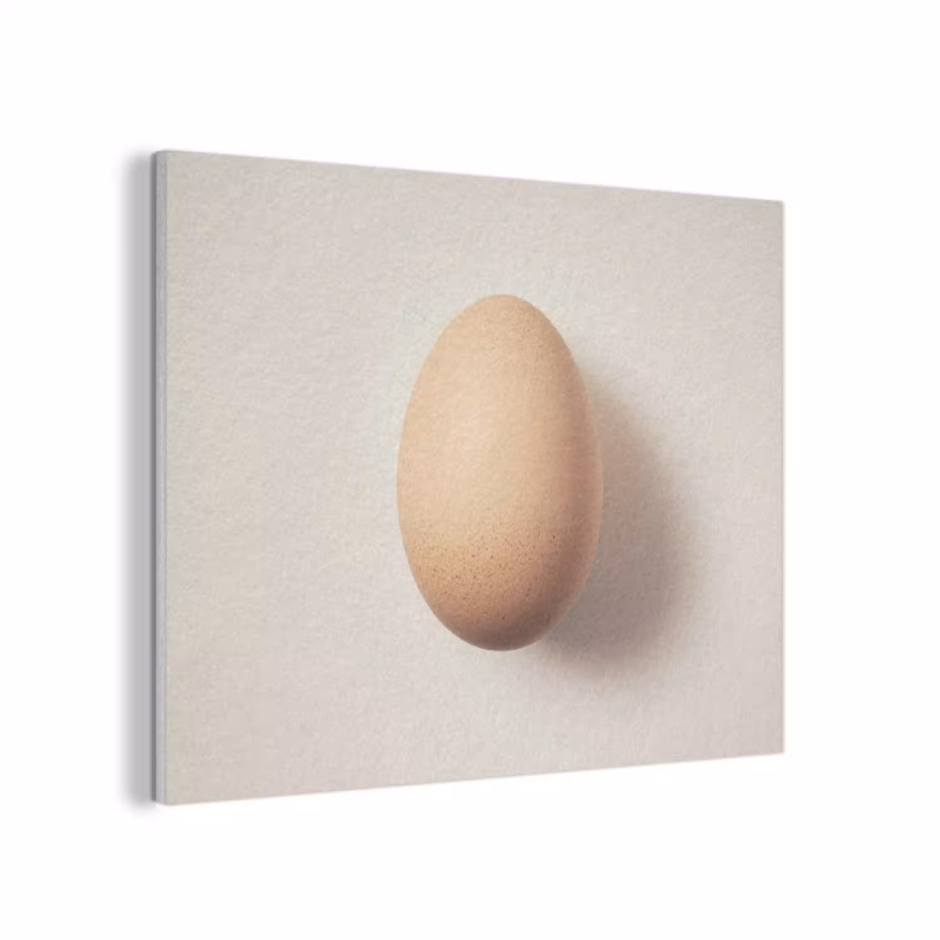 Ei - Beige - Ovaal - Egaal PET vilt klein -3d