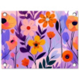 Bloemen - Kleurrijk - Bladeren tuinposter los doek klein -3d