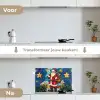 Kerstman - Glas - Kleurrijk keuken achterwand spatscherm klein -voor_na_NL