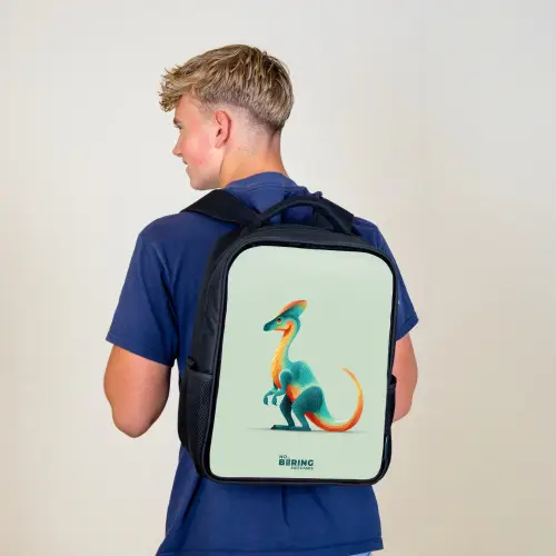 Elegante dino met kam Rugzak - Zwart middel -sfeer8